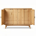 Houten dressoir met vier deuren en verhoogde poten 120 x 40 x 80cm