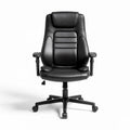 Ergonomische bureaustoel met zwart kunstleer en verstelbare armleuningen 70 x 70 x 120cm