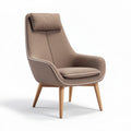 Loungebank met armleuningen van stof in bruin 70 x 70 x 100cm